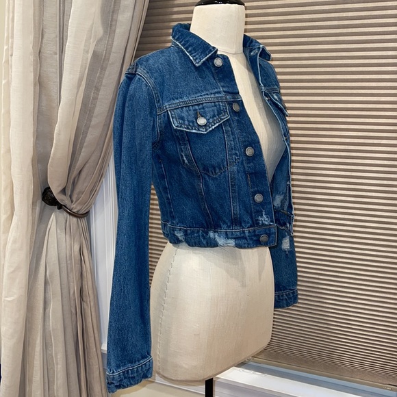 NWT Carmar Claudius Cropped Distressed Denim Jacket - Picture 4 of 8